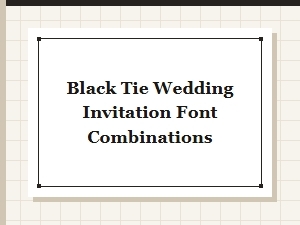 Elegant Font Combinations for Black Tie Invitations